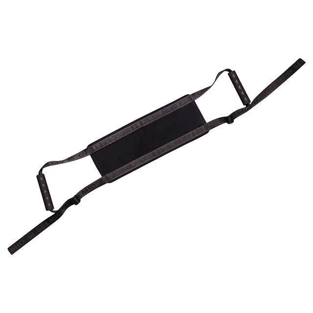 Black Doggedly Divine strap with padded panel and paired handles