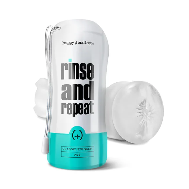 Rinse and Repeat ass stroker with clear cup and sleeve