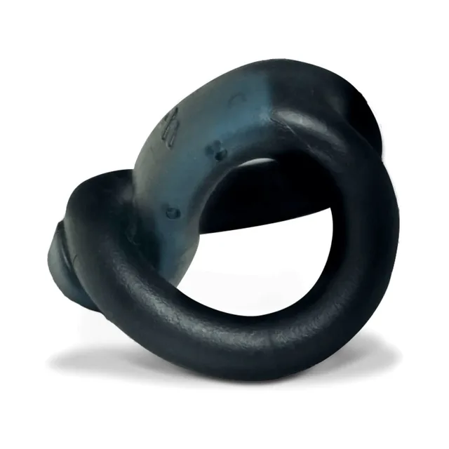 Black FirmTech MaxPR contoured double-loop ring with hook-and-latch ends