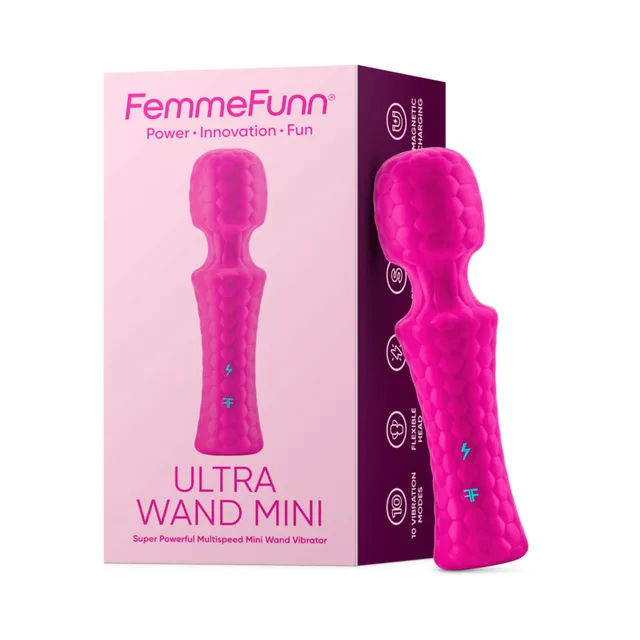 FemmeFunn Ultra Wand Mini beside pink retail box