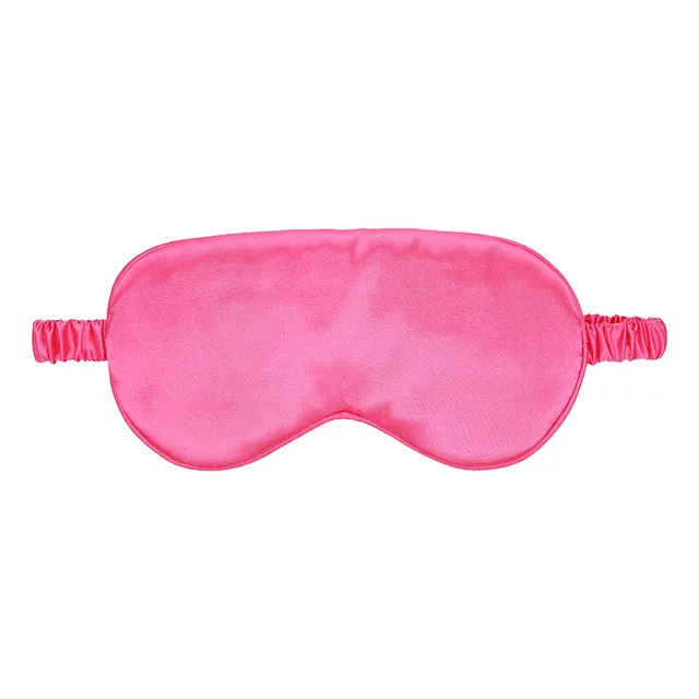 Front view of vivid pink Ouch satin blindfold