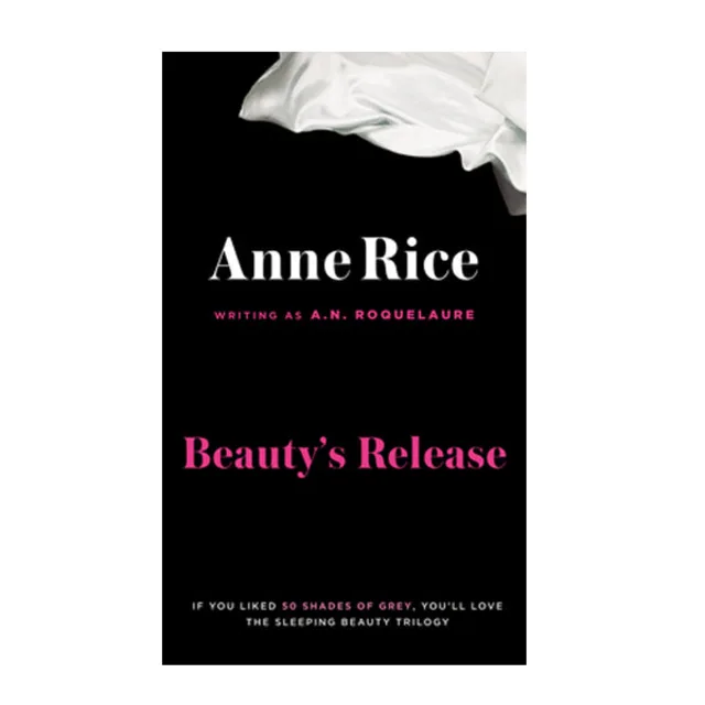 Black Beauty's Release paperback cover with Anne Rice name and white fabric