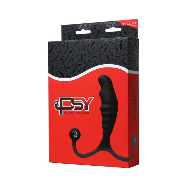 black Aneros PSY prostate massager pictured on red and black retail box