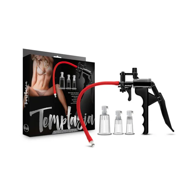 Temptasia Black Pistol-Grip Pump Kit with carton and cylinders