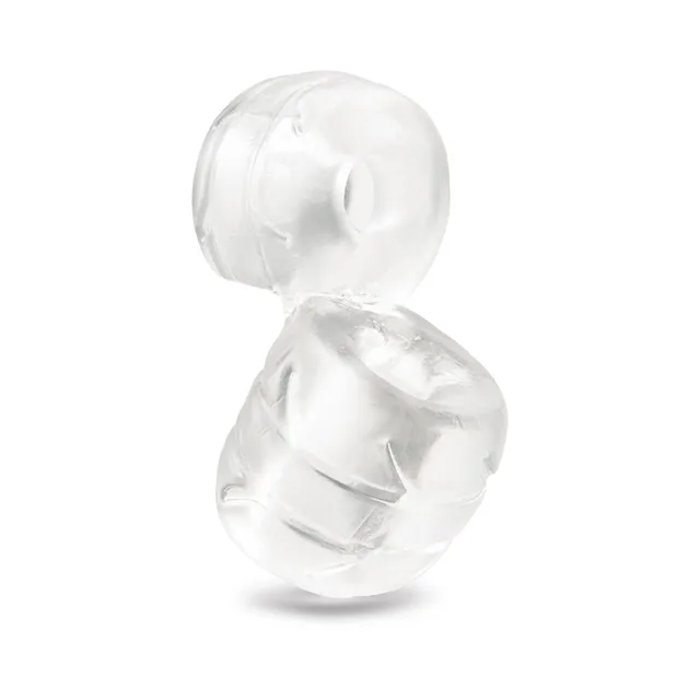 b-Vibe Stretch-Tech Double Barrel clear ring isolated product view