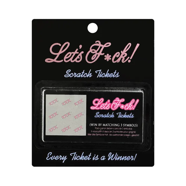 Black Let's F*ck scratch ticket retail pack