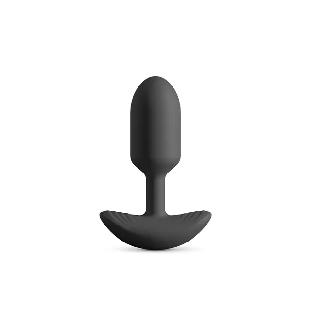 Front view of black Pulse plug with crescent-shaped base