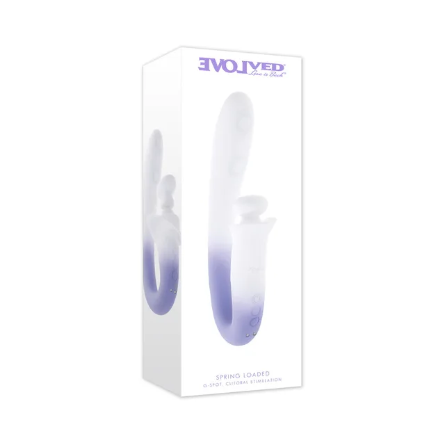 Boxed lilac Evolved Spring Loaded vibrator