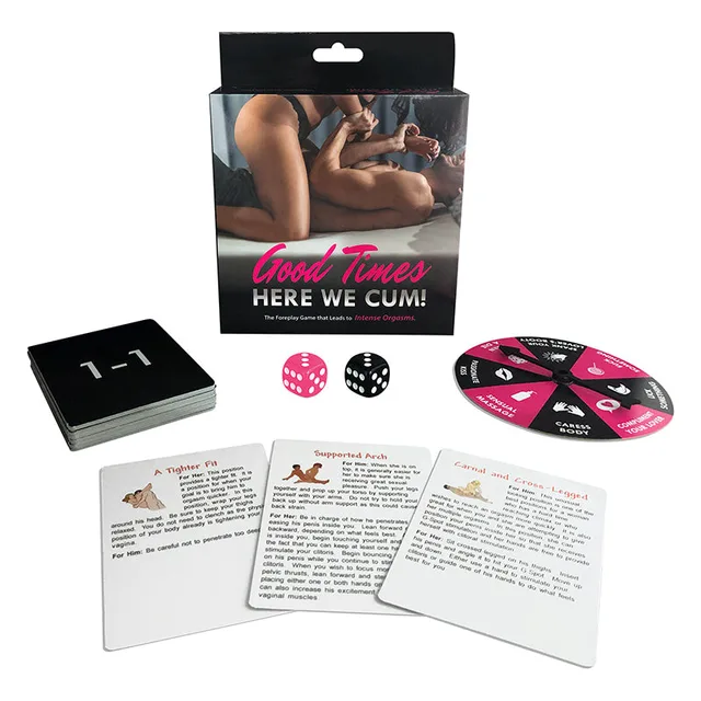 Good Times Here We Cum box with cards, die and color spinner
