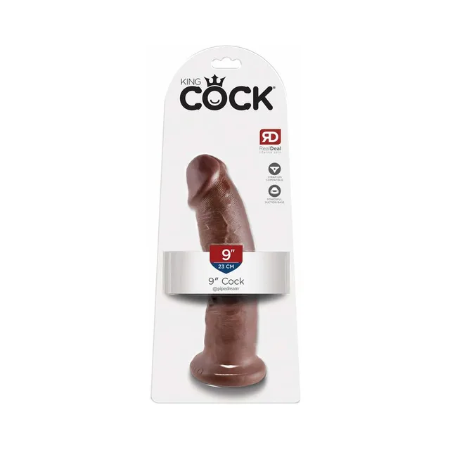 Pipedream King Cock 9-Inch Brown Dildo retail card front