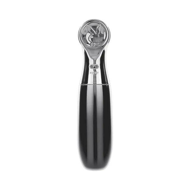 Front view of Bon Voyage black handle and chrome rabbit head