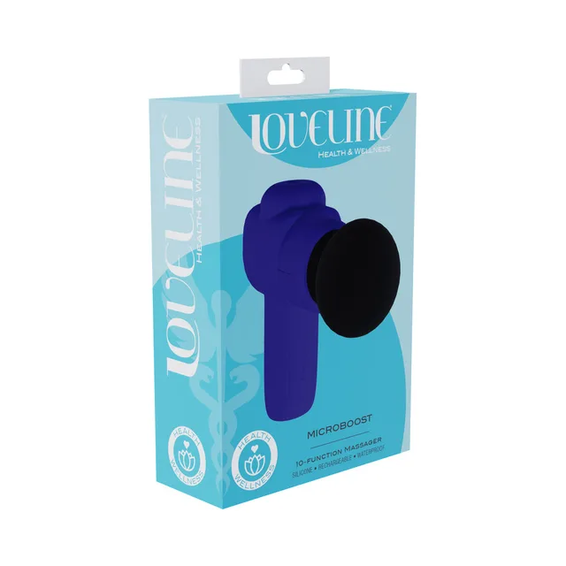 Shots LoveLine MicroBoost purple mini massager retail box