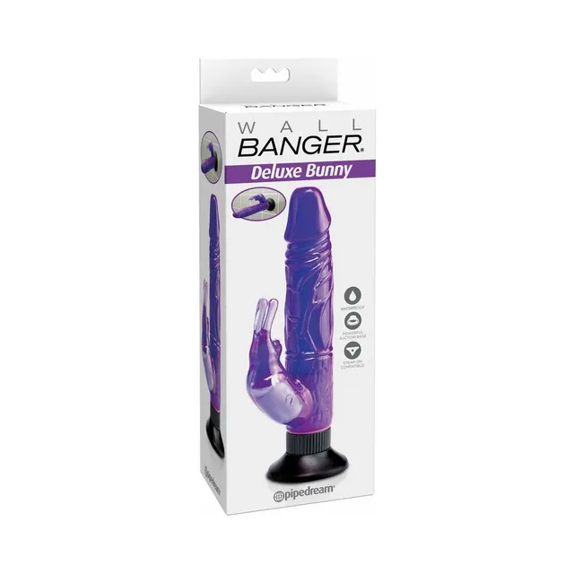 Wall Bangers Deluxe Bunny purple vibrator retail box
