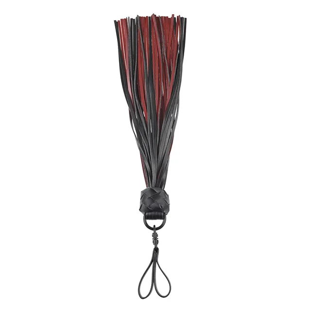 Vertical view of 40-strand Saffron finger flogger