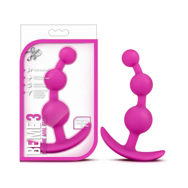 Luxe Be Me 3 Pink plug beside white retail package
