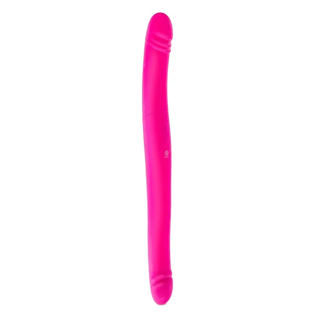 Straight side view of long pink Together Duo