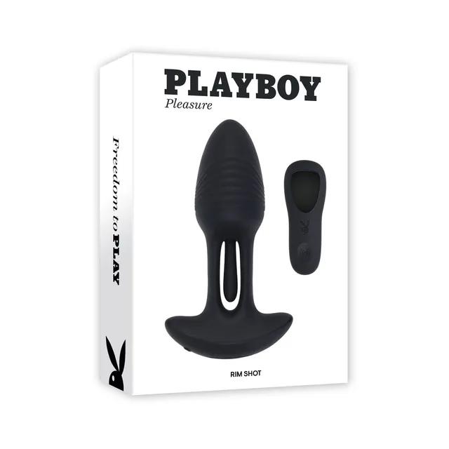 Playboy Rim Shot 2 AM plug and remote beside retail box