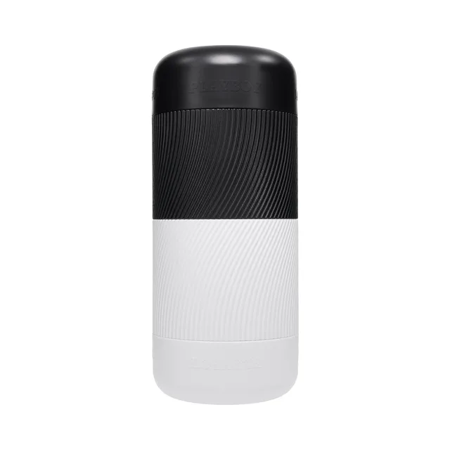 Front view of cylindrical Playboy Twisted with diagonal texture