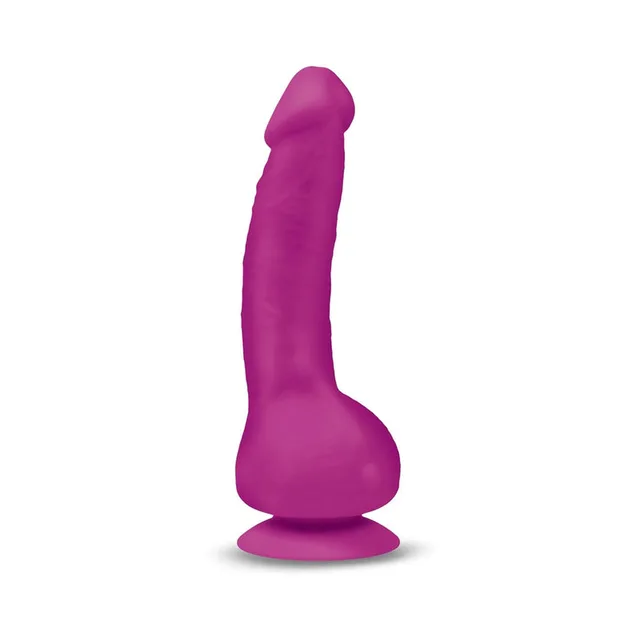 fuchsia GVibe Greal MINI with detailed shaft curved profile and round suction base