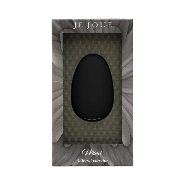 Black Je Joue Mimi vibrator displayed in retail packaging