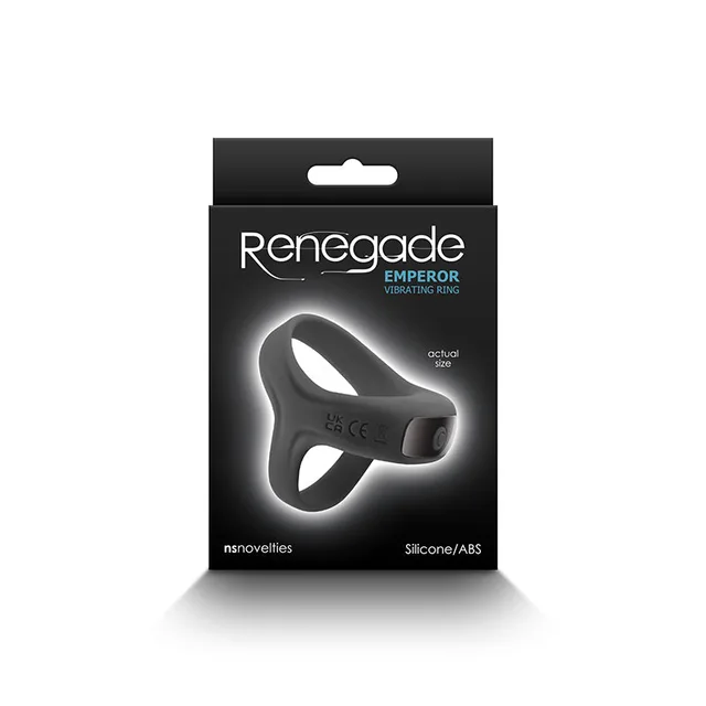 Renegade Emperor black vibrating ring in retail box