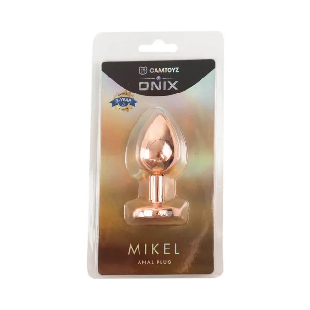 Camtoyz Mikel copper metal anal plug sealed in clear blister packaging