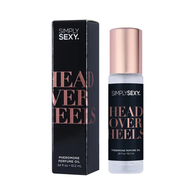 Simply Sexy Head Over Heels perfume oil bottle and black box
