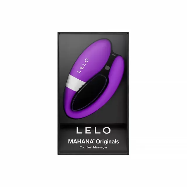Purple LELO MAHANA Originals wearable couples massager in black box