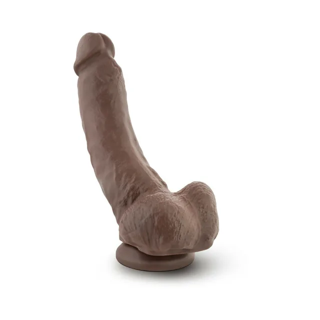 Dr. Skin Mr. Mayor Brown 9 Inch Dildo upright front three-quarter view