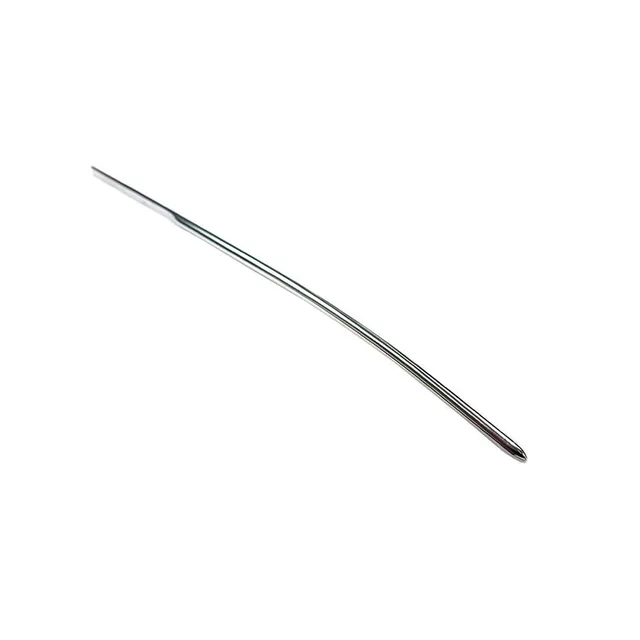 Rouge 4 mm stainless steel dilator with curved shaft and tapered tip