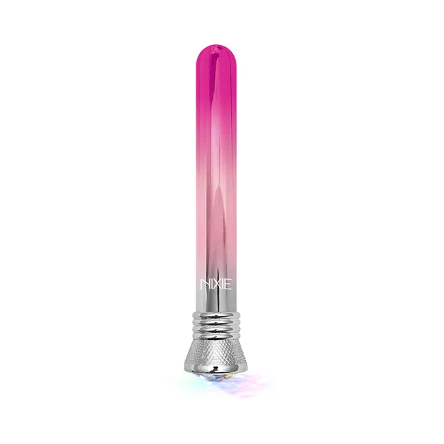 Front view of pink ombre Nixie straight vibrator