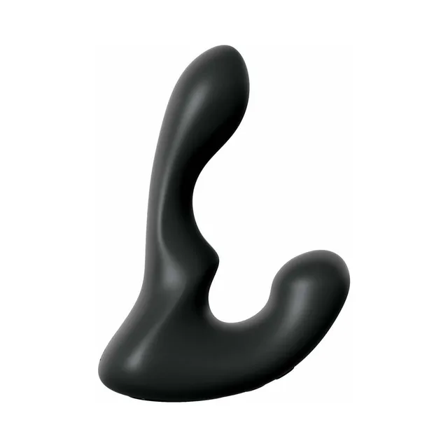 Upright black Anal Fantasy curved dual-arm massager