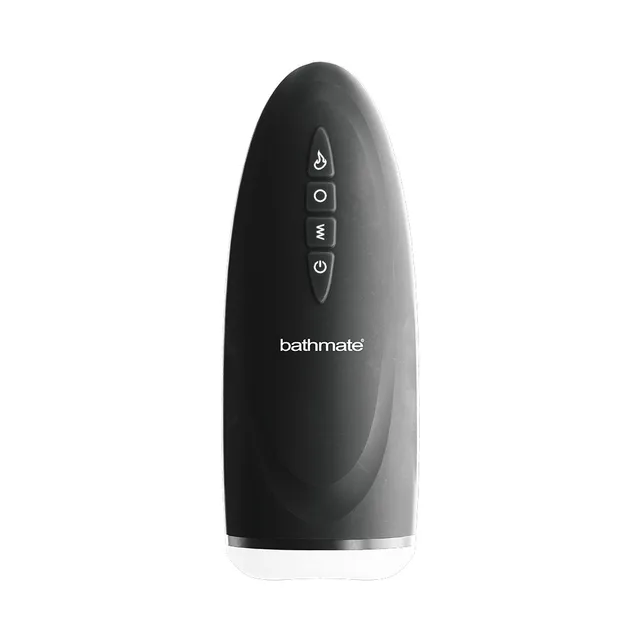 Bathmate Edge Pro black vibrating masturbator front control-button view