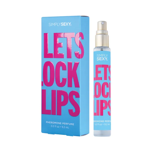 Let's Lock Lips perfume beside blue retail box