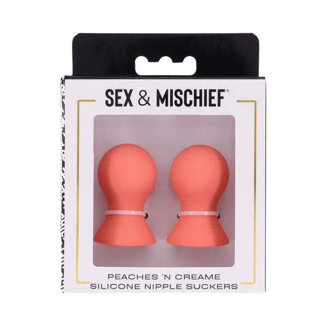 Coral-orange Peaches 'n Cream silicone suckers in window box