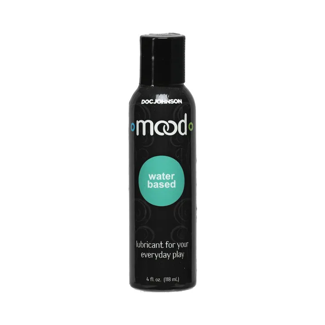 Mood Water-Based Lubricant 4 oz black bottle front