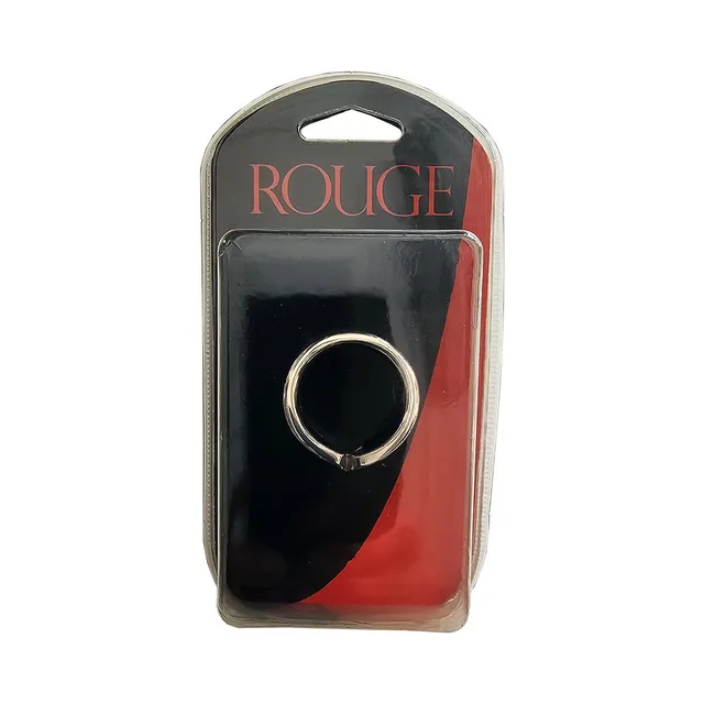 Rouge Taj crown-shaped stainless steel cock ring in black-and-red blister pack