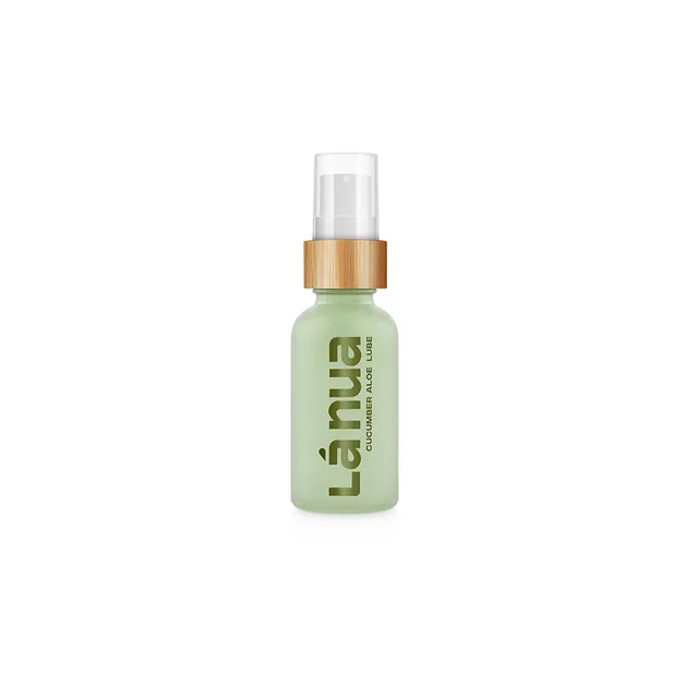 green 1-ounce La Nua Cucumber Aloe lube pump bottle