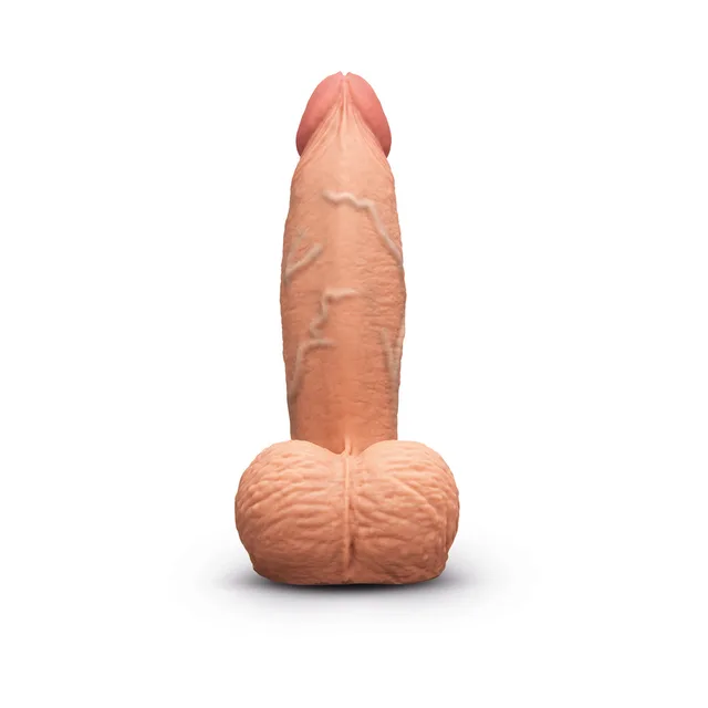 b-Vibe Slipskin Girthy 6-inch dildo upright front view