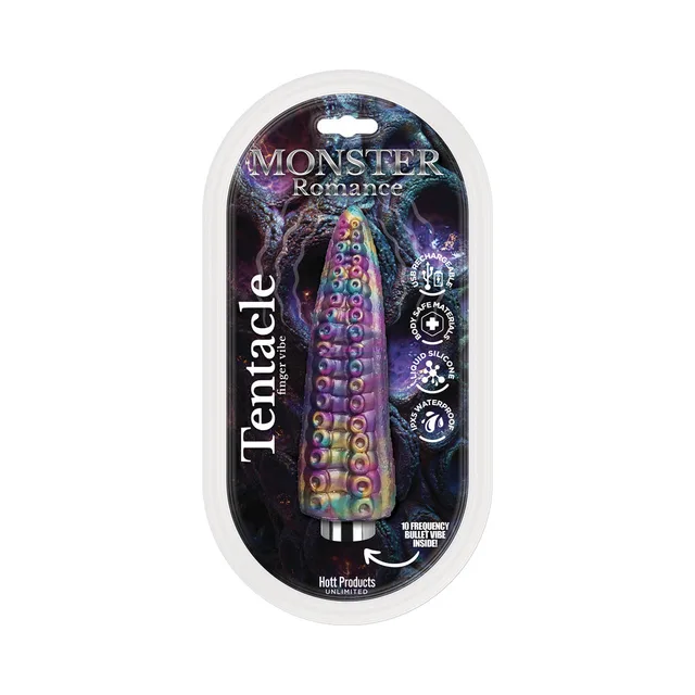 Monster Romance Tentacle multicolor finger sleeve and silver bullet in clear package