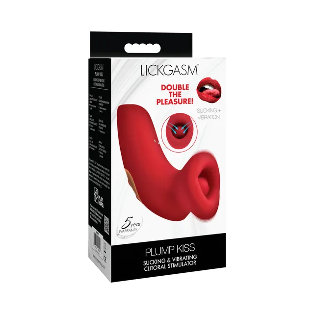 Lickgasm Plump Kiss red clitoral stimulator retail box