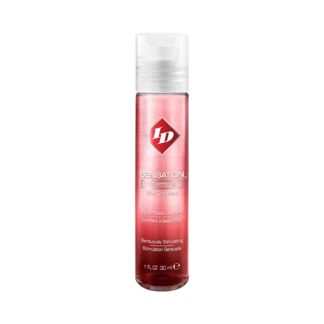 ID Sensation one-ounce clear bottle with pink label and white pump