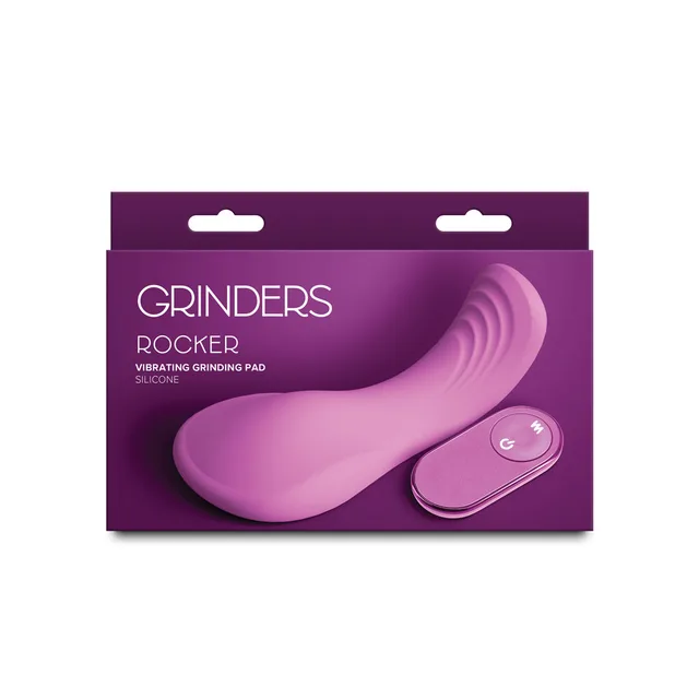 Pink Grinders Rocker vibrating pad and remote in purple box