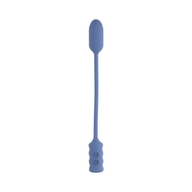 Blue Egg-Streme extended vertically with oval head and controller