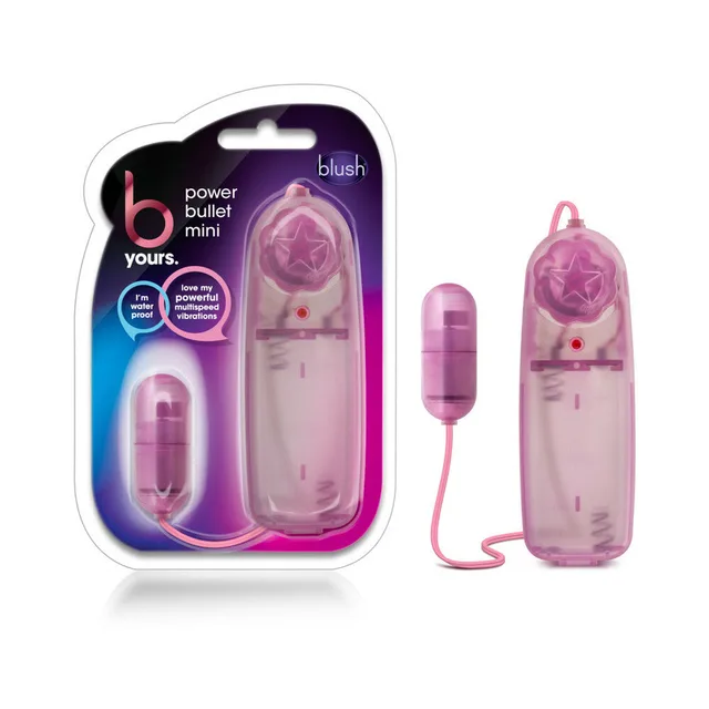 Pink B Yours Power Bullet Mini and wired remote beside package