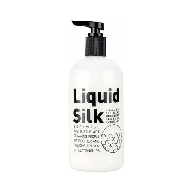 Liquid Silk water-based lubricant white 250 ml pump bottle
