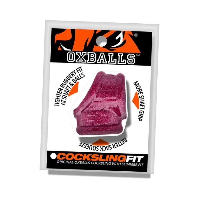 Cherry Lips Oxballs Cocksling Fit red sling in clear package