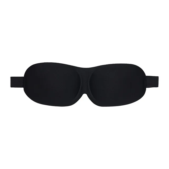 Front view of black Ouch 3D mask with molded eye cups