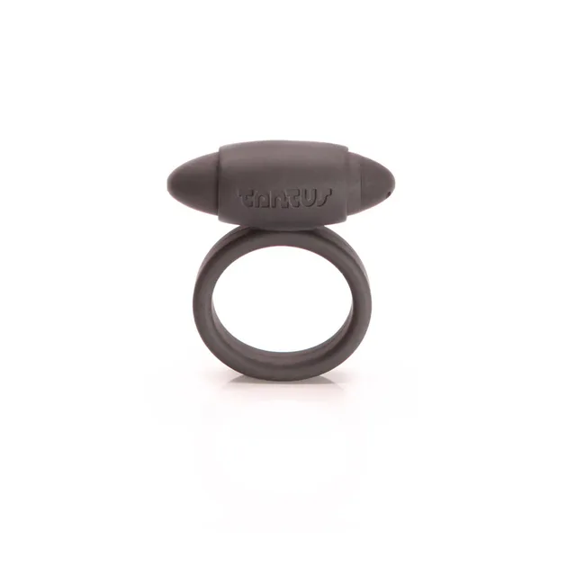 Black Tantus Super Soft C-ring with dark capsule bullet vibrator