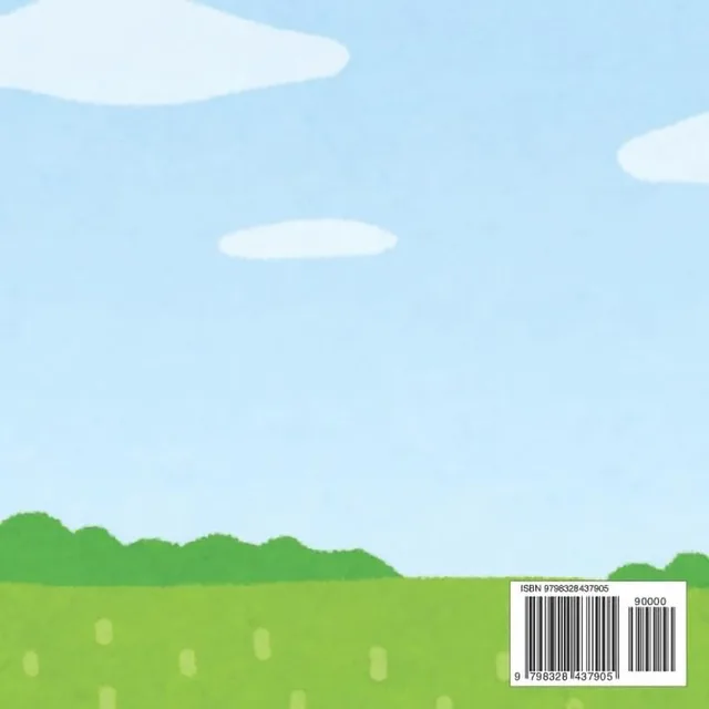 Back cover of Debbie's Dill Dough showing continues the grassy bakery landscape beneath a blue sky
